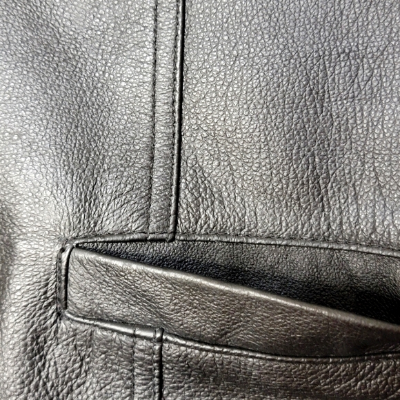 LEATHER US Air Force Motorcycle Vest Size XL #391 - Picture 6 of 9